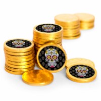 84 Pcs Day of the Dead Candy Party Favors Chocolate Coins Día de los Muertos
