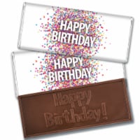 12 Pcs Happy Birthday Candy Party Favors in Bulk Embossed Belgian Chocolate Bars