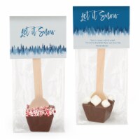 Christmas Hot Chocolate Spoons Milk Chocolate Mini Marshmallows - Let It Snow