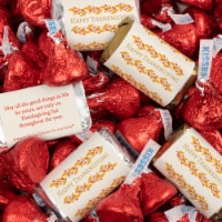 131 Pcs Thanksgiving Candy Party Favors Hershey's Miniatures & Kisses - Red
