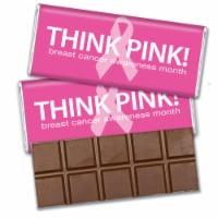 36 Pcs Breast Cancer Awareness Candy Gifts in Bulk Belgian Chocolate Bars - Pink Ribbon