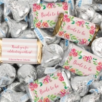 116 Pcs Bridal Shower Candy Party Favors Hershey's Miniatures & Kisses - Pink Floral