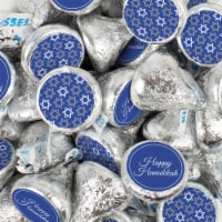 300 Pcs Hanukkah Candy Chocolate Hershey's Kisses Bulk (3lb) - Star of David