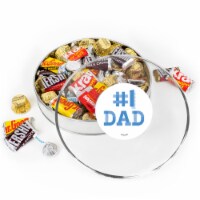 Father's Day Chocolate Gift Tin - Plastic Tin with Candy Hershey's Chocolate Mix