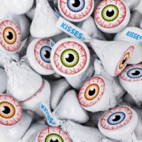 100 Pcs Halloween Party Candy Chocolate Hershey's Kisses (1lb) - Eyeballs
