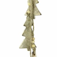 Gallerie II 20  Creamy White Four Christmas Trees on Twine Dangle Holiday Ornament