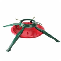 National Holiday Traditions 28' Green and Red Real Live Christmas Tree Stand