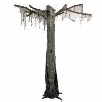 Northlight 7.5' Black and Gray Spooky Standing Ghost Tree Halloween Decoration