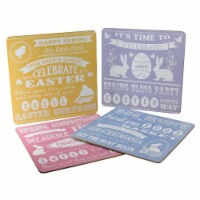 Allstate 4pc Pink and Purple Reusable Easter Square Table Placemats 14