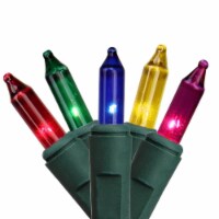 Brite Star 300-Count Multi-Color Mini Christmas Light set, 149.6ft Green Wire