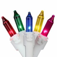 Brite Star 300-Count Yellow and Pink Mini Christmas Light Set, 149.6ft White Wire