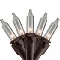 Brite Star 300-Count Clear Mini Christmas Light Set, 149.6ft Brown Wire