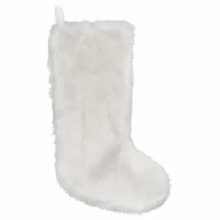 Dyno 19  White Slimline Contemporary Christmas Stocking with Cuff