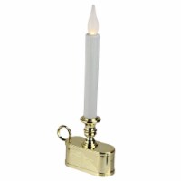 Brite Star 11 Battery Operated White and Gold LED Christmas Candle Lamp with Toned Base