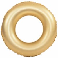 Pool Central 32743699 35 in. Inflatable Gold Sparkle & Shine Swimming Pool Ring Float