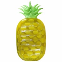 Pool Central 32756957 75 in. Inflatable Yellow & Green Swimming Pool Jumbo Pineapple Mattress