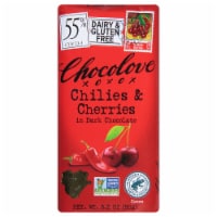 Chocolove Chilies & Cherries in 55% Dark Chocolate Bar