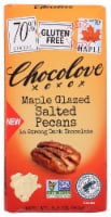Chocolove® Maple Glazed Salted Pecans in Strong Dark Chocolate Bar