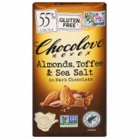 Chocolove Almonds Toffee & Sea Salt in Dark Chocolate Bar