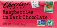 Chocolove Mini Dark Chocolate Raspberries Chocolate Bar