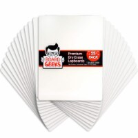 Board Geeks 25 Pk Plain/Plain Classroom Dry Erase Boards for Kids