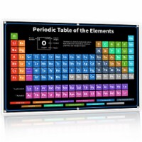 Bigtime Signs 54  BLACK Periodic Table Poster With Real Elements Inside