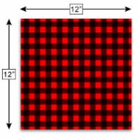 Craftopia 3-Pack Buffalo Plaid Vinyl Sheets for Cricut 12” x 12” | Red & Black
