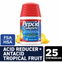 Pepcid Complete Acid Reducer + Antacid Tropical Fruit Chewable Tablets