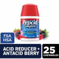 Pepcid Complete Acid Reducer + Antacid Berry Chewable Tablets