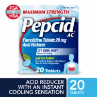 Pepcid AC Maximum Strength Heartburn Tablets, Icy Cool Mint Perspective: Main