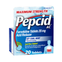 Pepcid AC Maximum Strength Heartburn Icy Cool Mint Tablets Perspective: Main