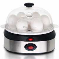 Elite Platinum Stainless Steel Automatic Easy Egg Cooker - Silver/Black