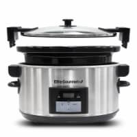 Elite Gourmet Stainless Steel Programmable Slow Cooker