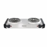 Maximatic Elite Gourmet Electric Double Coil Stainless Steel Hot Plate