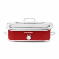 Elite Gourmet Casserole Slow Cooker with Locking Lid - Red