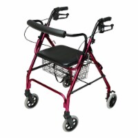 Graham Field Lumex Walkabout Lite Rollator with Seat - Burgundy
