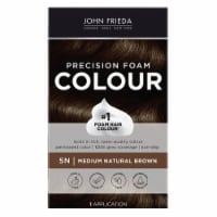 John Frieda Precision Foam Colour Brown Permanent Hair Color Kit, Hair Dye, 5N Medium Natural Brown Perspective: Main