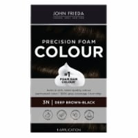 John Frieda Precision Foam Colour Black Permanent Hair Color Kit, Hair Dye, 3N Deep Brown Black Perspective: Main