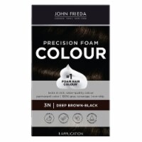 John Frieda Precision Foam Colour Black Permanent Hair Color Kit, Hair Dye, 3N Deep Brown Black Perspective: Main