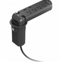 Mooreco Surge Outlet Strip,w/Pop-Up Desk Grommet  66666