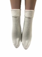 Legale Turn Cuff Rayon Socks - White Perspective: Main