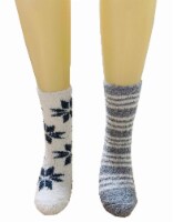 Legale Snowflake Cozy Christmas Crew Socks - 2 pk
