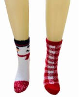 Legale Snowman Cozy Christmas Crew Socks - 2 pk