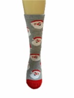 Legale All Over Santa Christmas Crew Socks - Grey Perspective: Main