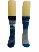 Legale Polar Bear Stripe Lodge Socks - Navy Perspective: Main