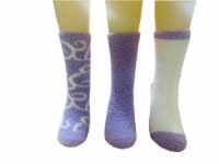 Legale Cozy Marl Swirl Pattern Crew Socks - Lavender Perspective: Main