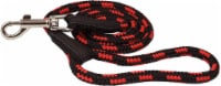Dogs My Love 6ft Long Braided Rope Dog Leash Red with Black Medium 6ft Long 3/8  Diam (10mm)