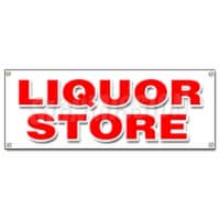 SignMission  18 x 48 in. Liquor Store Banner Sign