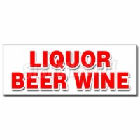 SignMission 12 in. Liquor Beer Wine Decal Sticker - Cold Ice Discount Shelf Brands ATM Malt