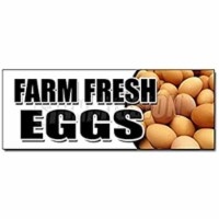 SignMission 24 in. Farm Fresh Eggs Decal Sticker - Organic Range Free Milk Dairy Cheese Brown